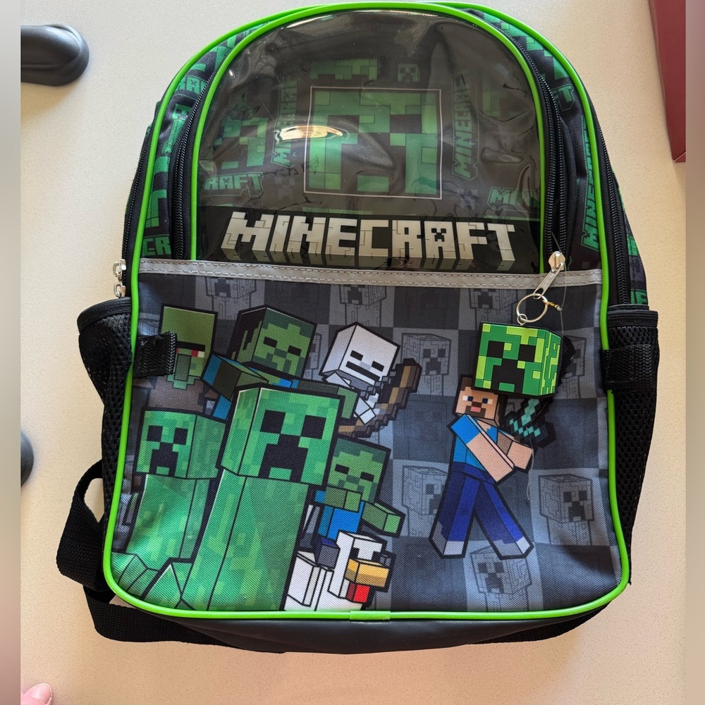 Minecraft Backpack with Creeper Design